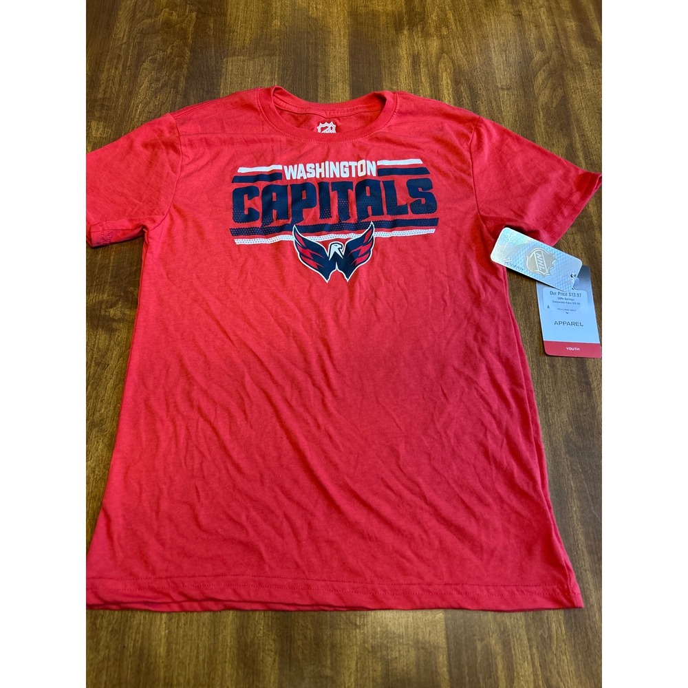 NHL Washington Capitals T-Shirt Youth Medium 10/12 Red Graphic Tee 30069